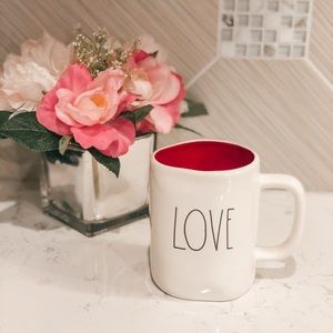 Rae Dunn LOVE Mug w/ Red Interior